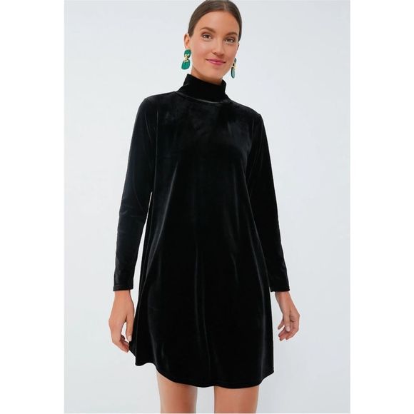 NEW Pomander Place Tuckernuck Black Velvet Mottershead Dress - Picture 3 of 10